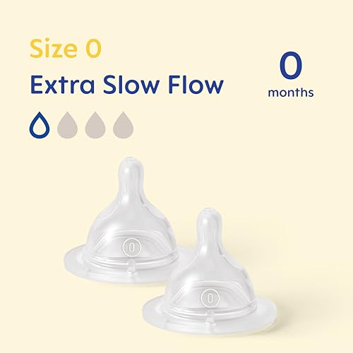 MAM Teats Size 0 | 2 Pack | Extra-Slow Flow | Fits All MAM Bottles | Made from SkinSoft Silicone | Baby Accessories for Newborn - Image 3