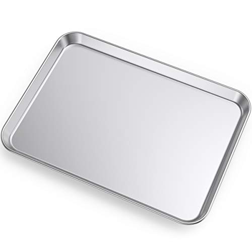 Baking Cookie Sheet, HKJ Chef Stainless Steel Large Baking Pan Nonstick for Oven, Cookies Pans for Baking and Roasting, Rectangle Size 24L x 16W x 1H inch, Mirror Finish, Oven & Dishwasher Safe