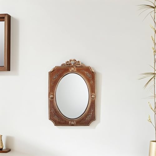Miroir décoratif vintage de forme arquée et motif nœud - 7