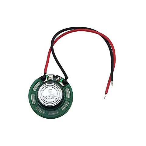 1in Speaker 26mm 8 ohm 1/4 Watt (0.25w) Nominal / 1/2 Watt (0.5 w) Maximum Power Output - Green Plastic Shell with 4 in (104 mm) Wires Cover