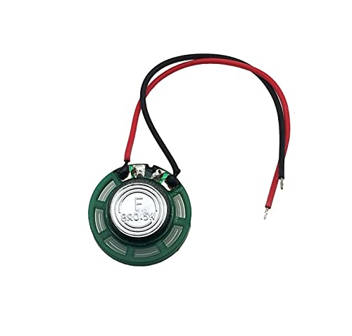 1in Speaker 26mm 8 ohm 1/4 Watt (0.25w) Nominal / 1/2 Watt (0.5 w) Maximum Power Output - Green Plastic Shell with 4 in (104 mm) Wires