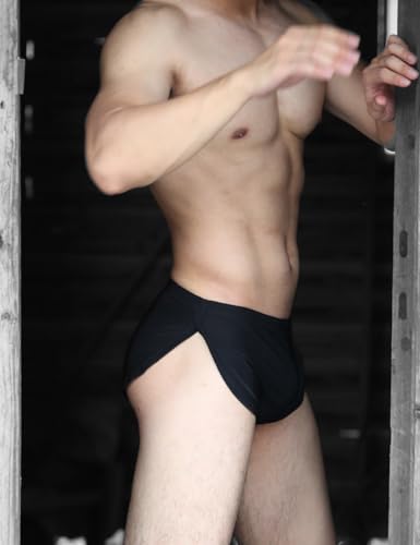 Mens Sexy Large Split Side Active Shorts Boxer Briefs Underpants4