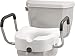 NOVA Elevated Raised Toilet Seat with Removable, Adjustable Padded Arms, 20" Width Between Arms, Locking, Easy On and Off, for Standard and Elongated Toilets
