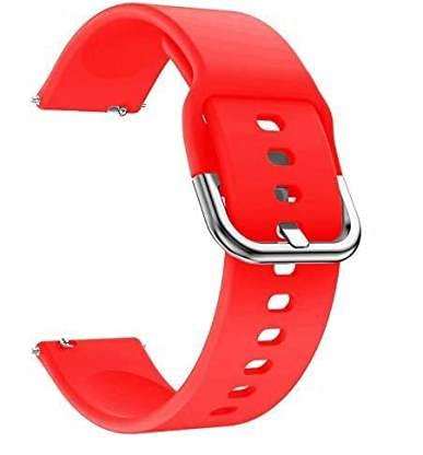 BIG WINGS 19mm Metal Hook Silicone Watch Strap For Noise Colorfit Pro 2 / OXY, Noise Colorfit Pulse, Boat Storm SmartWatch (RED) (B09V812ZP7) Amazon Price History, Amazon Price Tracker