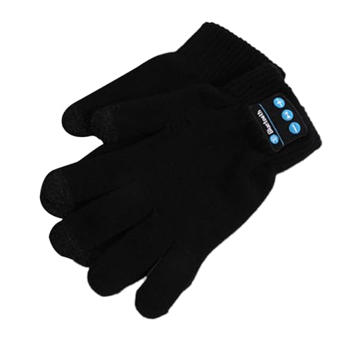 QDKVTNDJZ Touchscreen Gloves for Winter – Wireless Thermal Glovesold Weather Grips | for Phone Calls All-Outdoor Bicycle Snowboarding Skiing Construction Travel Gardening(Black,UN)