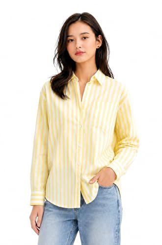 Image of Womens Striped Oversized fit poplin Shirts