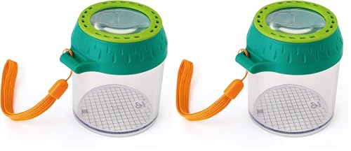 Hape Nature Fun Entdecker Käferglas mit Lupe aus pflanzlichem Kunststoff, ab 4 Jahre (Packung mit 2)