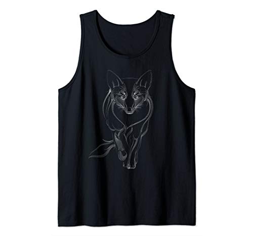 Niedliche Fuchs Punkt Linie Skizze Zeichnung - Fuchs Tank Top Niedliche Fuchs Punkt Linie Skizze Zeichnung - Fuchs Tank Top
