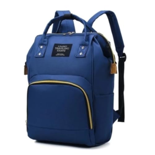 Mochila Bolsa Maternidade Multifuncional 20L–35L – Impermeável e Lavável – Compartimentos Térmicos e Antibacterianos – Ideal para Passeios com o Bebê (azul marinho)