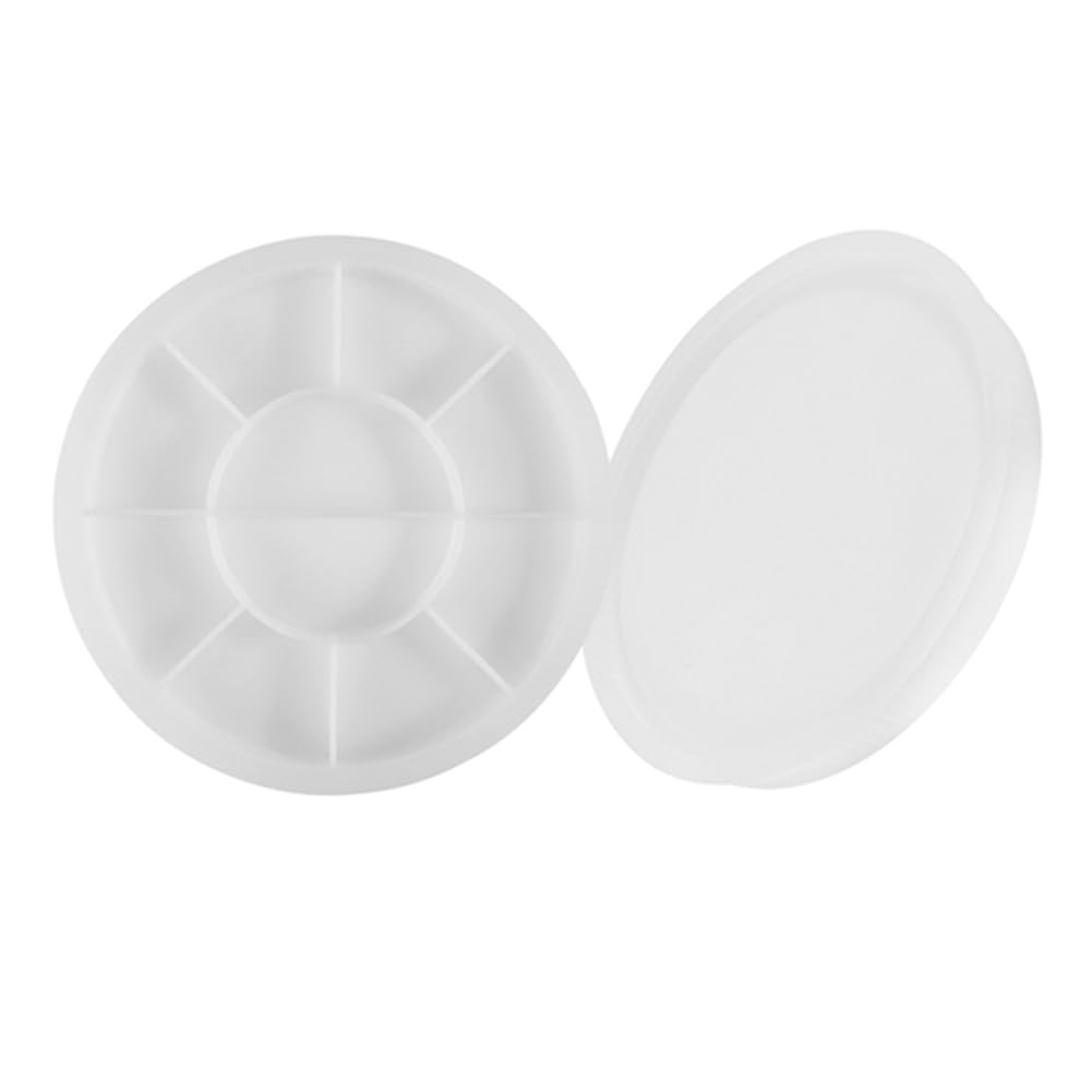 CTRLZS Silicone Tray Mold Round DIY Resin Round Tray Mold Flexible Silicone Molds for Jewelry Dish Box Tray