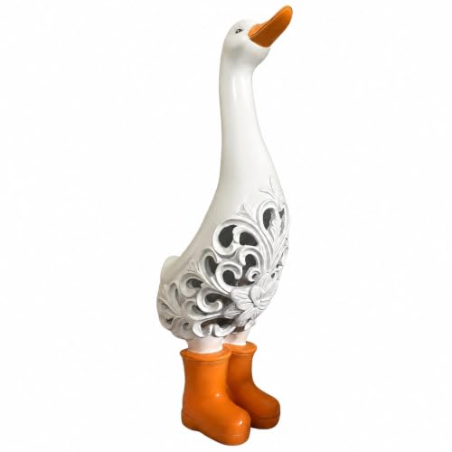 VISTORA Decorative Duck Solar Light with Rain Boots Warm Glow