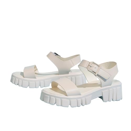 Womens Sandals Versatile sandals for women in summer, non-slip thick-soled Roman flat shoes for students