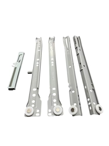 Guide per Cassetti a Rotella Grigie | Binari Scorrevoli Soft Close | Chiusura Ammortizzata | Diverse Misure | inferramenta (50 cm)