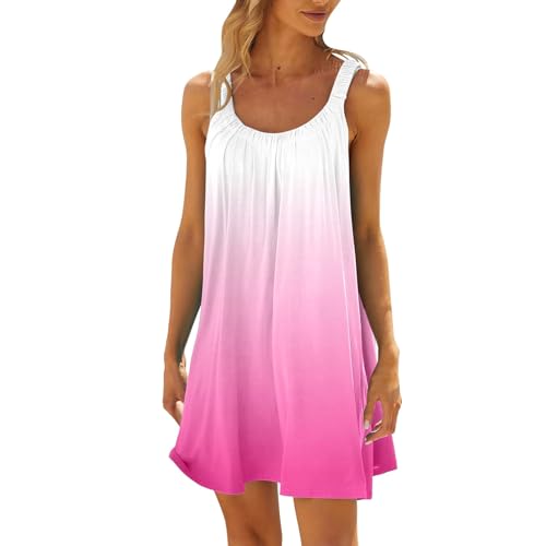Robe de plage été sans manches femme - Mini robe camisole dos nu unie