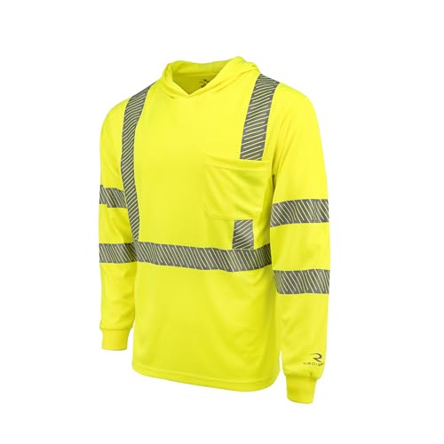 Radians Standard Safety Shirt, Hi-Vis Green