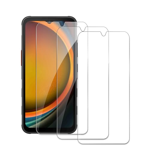 3 Stück Panzer Schutz Glas für Samsung Galaxy Xcover 7, 10H Festigkeit Glas Folie Bildschirmschutz, HD Klar, Anti-Kratz, Anti-Bläschen Panzerfolie Schutzfolie Bläschenfrei Bildschirmschutzfolie