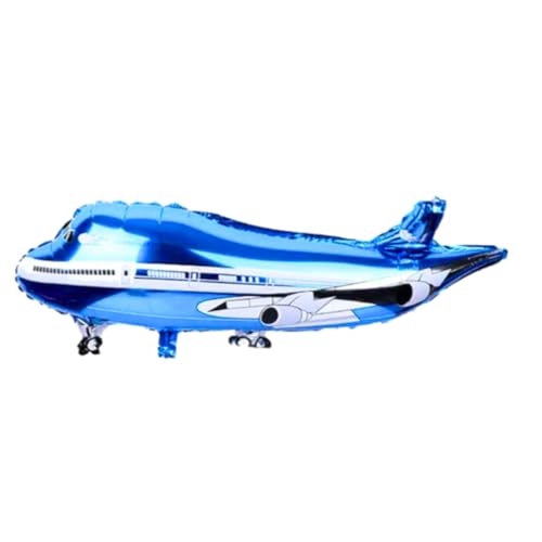 Image of Airplane Foil Balloon (17X21 Inch, 1pcs) | Airplane Blue Foil Balloon For Vehicles /Transportation Children Birthday Party Decoration