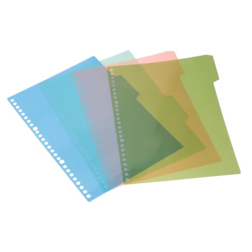 LOLIPPYY 10セット 色インデックス仕切りタブ 入り 挿入可能な類ラベル ペーパー仕切り バインダー用 書類整理 学校 オフィス ランダムカラー