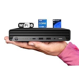 HP Elite Mini G9 Business Desktop Computer, 13th Gen Intel 16-Core i7-13700T, USB-C, Ultra Quite Design, RJ-45, HDMI, Wi-Fi 6, Bluetooth, KB & Mouse, Windows 11 Pro (16GB RAM | 512GB SSD)