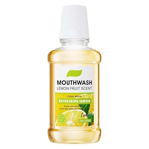 Enjuague Bucal Anticaries 250ml - Cuidado Total Para Dientes Y Encías, Refresca El Aliento, Fortalece El Esmalte Dental, Alivia La Sensibilidad Y Sangrado De Encías (Limón) Scented Mouthwash