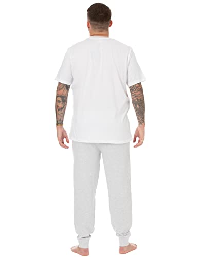 Looney Tunes Mens Pajamas | Adults Grey Loungewear Pants & White T-Shirt Complete PJ Set | Classic Bugs Bunny Taz Daffy Duck3