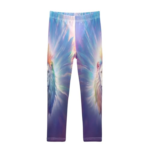 Toddler Girls Leggings Printed Yoga Pants Leggings Watercolor Lion Head for Kids