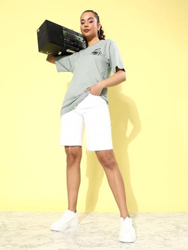 Image of Dillinger Blue Graphic Oversized T-Shirt