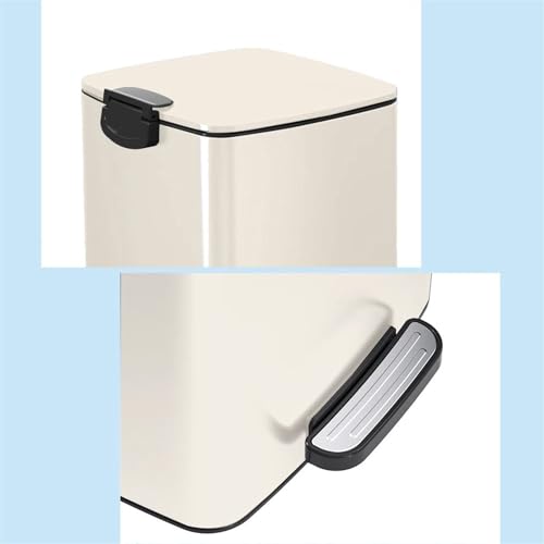 Caneca de basura cuadrada pedal acero inoxidable 20/30L miniatura 4