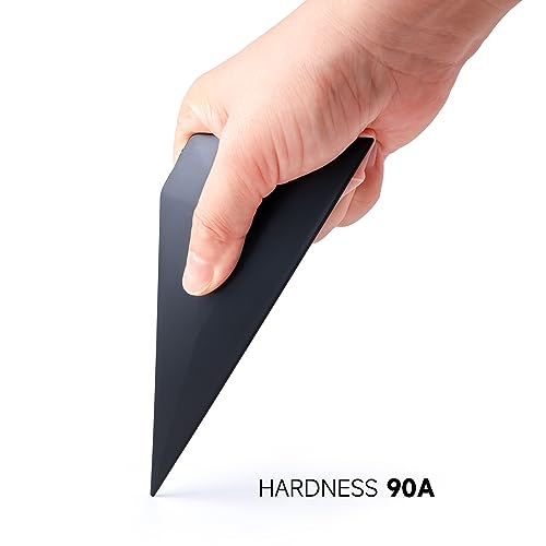 Image of FOSHIO Small Squeegee Window Tinting Tools, Triangle Car Wrap Vinyl Tucking Tool, for Wrapping, Wallpaper Smoothing, Film Application Kit (Black)