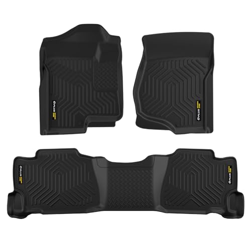 G-PLUS TPE Liners Fit Chevy Silverado & GMC Sierra 1500 Crew Cab 2007-2013/2500 3500 Crew Cab 2007-2014,Cargo Liners All Weather Full Cover,1st & 2nd Row,alfombras para carro