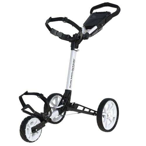 Sun Mountain Ridgeline 3 Golf Push Cart - White