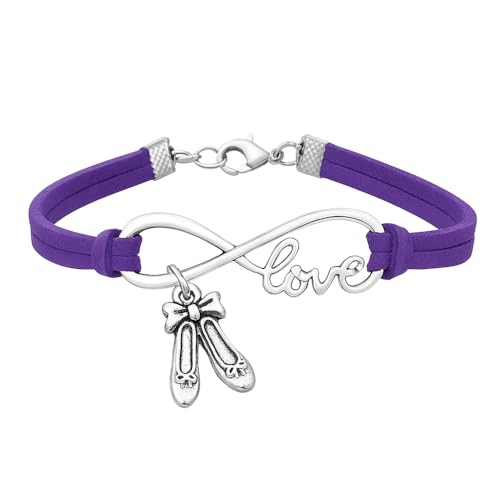 Sportybella Infinity Love Dance Charm Bracelet - Gift for Dance Recitals & Dancers