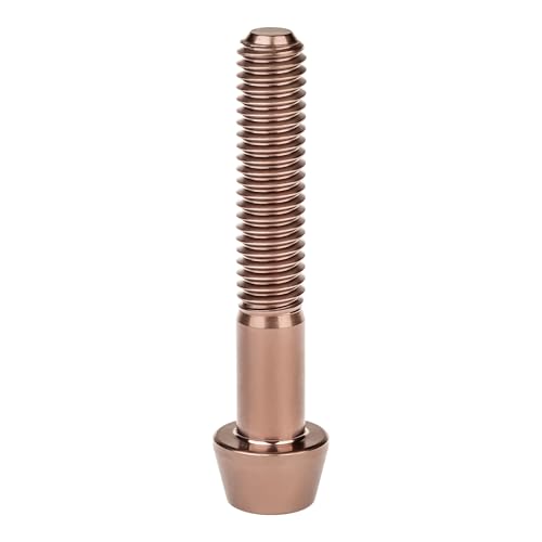 Image of Titanium Ti Bolt M5x9 16 18 20 25 30 35 40 45 50 55 60mm Tapered Head Screws Pack of 4 (M5x35mm, Bronze)