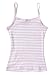 Sportoli Girls 3 Pack 100% Cotton Tagless White and Flamingo Cami Undershirts