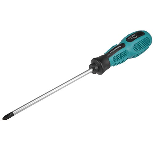 Image of uxcell #2 Phillips Screwdriver 6 Inch Round Shaft Non Slip Comfortable Handle
