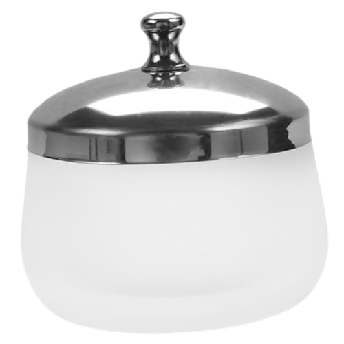 Bowl de vidrio esmerilado para arte en uñas con tapa miniatura 1
