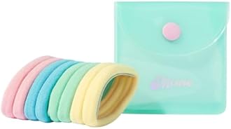 Mane Rainbow Fabric Hair Ties & Case - Extra-Wide & Soft Elastic Bands For All Types & Textures - No Damage Colorful Hair Accessories - Stocking Stuffers for Teen Girls & Adults (8 Count)