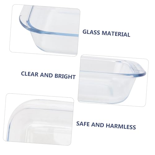 Plat carré micro-ondes four assiette de cuisson verre borosilicate 1,1l conservation - 4