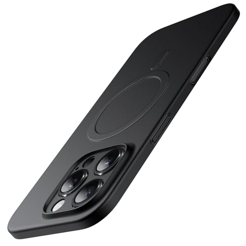 JETech Cover Magnetica Ultra Slim per iPhone 16 Pro Max 6,9 Pollici Compatibile con MagSafe, Obiettivo per Fotocamera Protezione Completa, Leggera Opaca Custodia Rigida in PP (Nero)