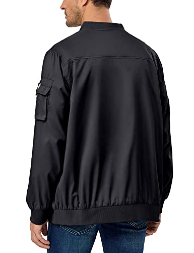 Image of Little Donkey Andy Men's Lightweight Bomber Jacket Causal Fashion Flight Windbreaker Fall Spring Outdoor Coat