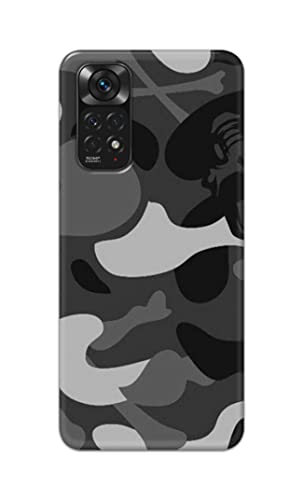 Image of Printed Hard Back Cover Case for Mi Redmi Note 11 4G Back Cover (Army Pattern) -702