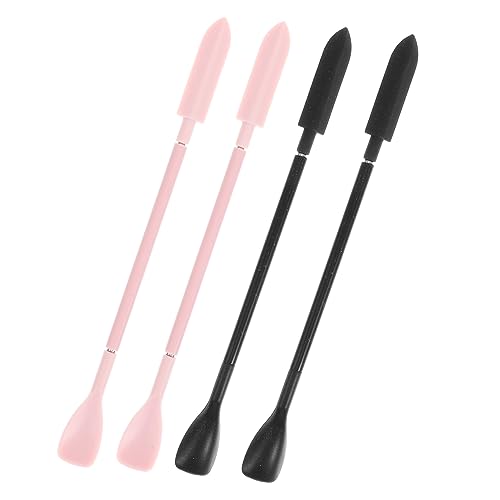 Generic 4pcs Mini Beauty Products Silicone Spatula Skin Care Tools Mini Makeup Products Wax Spatula Cosmetic Spatula Silicone Makeup Applicator Skincare Tool Retractable Jam, 17.4x1.4cm