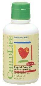 Pack of 8 x Childlife Liquid Calcium with Magnesium Natural Orange - 16 fl oz