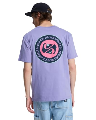 T-shirt en coton Quiksilver EV Duality violet de taille L