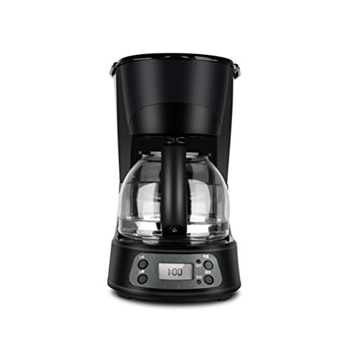 Filter Coffee Machine, 0.6L Capacity Coffee Maker Programmable 24hr Timer with LCD Display,600W Reusable Washable Filter