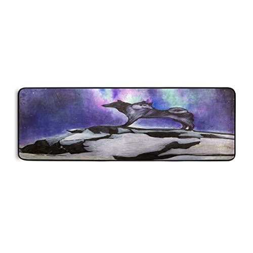 Tapis de couloir à deux têtes pour chien ou loup - 182,9 x 61 cm - Motif chien à deux têtes ou loup Cover
