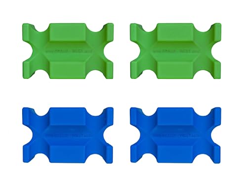 Brama West Cavaletti - Juego de 4 bloques para saltar (61 x 38 x 22 cm, 2 azules y 2 verdes)