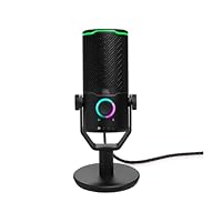 JBL Quantum Stream Studio, Triple Condenser Microphones for Perfect Streaming, Four Selectable Voice Pick-up Patterns, Tap-to-Mute Button with RGB Ring Indicator, RGB VU Meter, Chrome