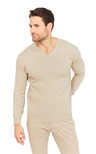 Jack Stuart - Jersey con Cuello de Pico para Hombre, 100% Algodón