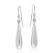 Everyday Rain Drop .925 Sterling Silver Dangle Earrings